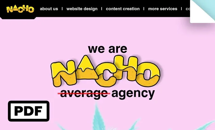 Cannabis Marketing and Content Creation Services by Nacho Agency | Interactive PDF